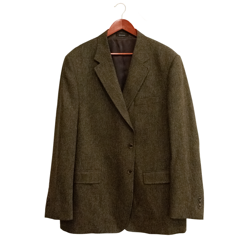 Morris & King Olive Shetland Wool Sport Coat