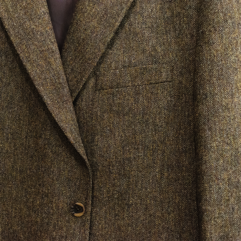 Morris & King Olive Shetland Wool Sport Coat