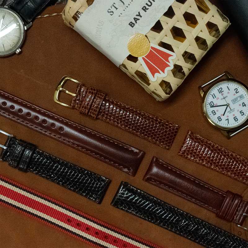 Brown Genuine Lizard Watchband