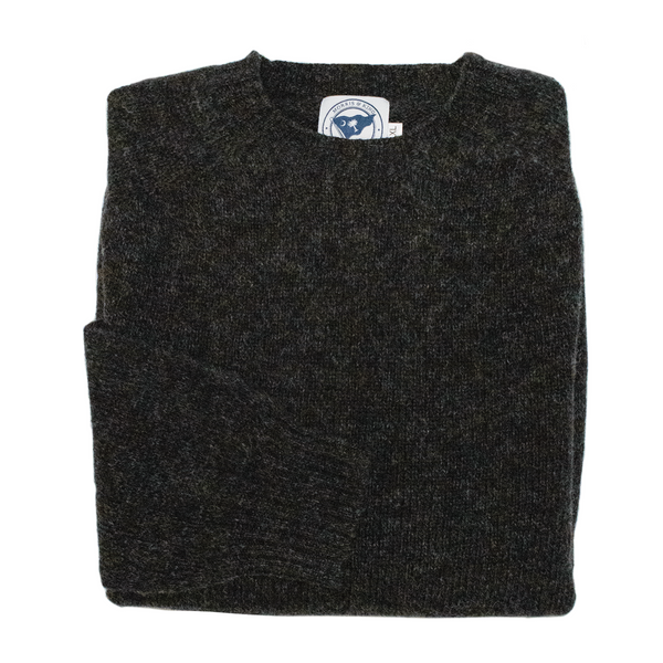 Charcoal Scottish Shetland Wool Sweater