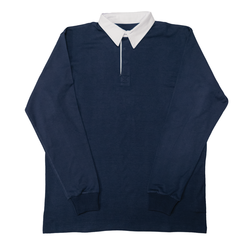 Dark Navy Winter Woven Rugby Shirt - Regular Fit