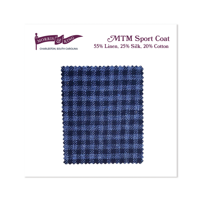 Morris & King Navy & Blue Check MTM Sport Coat