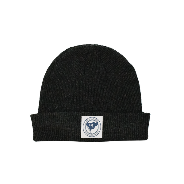 Charcoal Wool Blend Knit Beanie