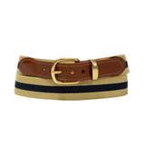 Khaki / Navy Stripe Surcingle Belt