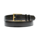 1-1/8" Black French Calf Classic Leather Belt