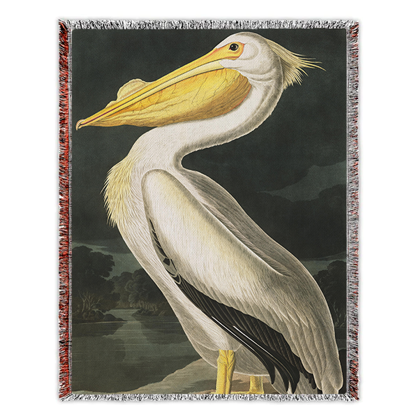 American White Pelican (1836) Woven Blanket