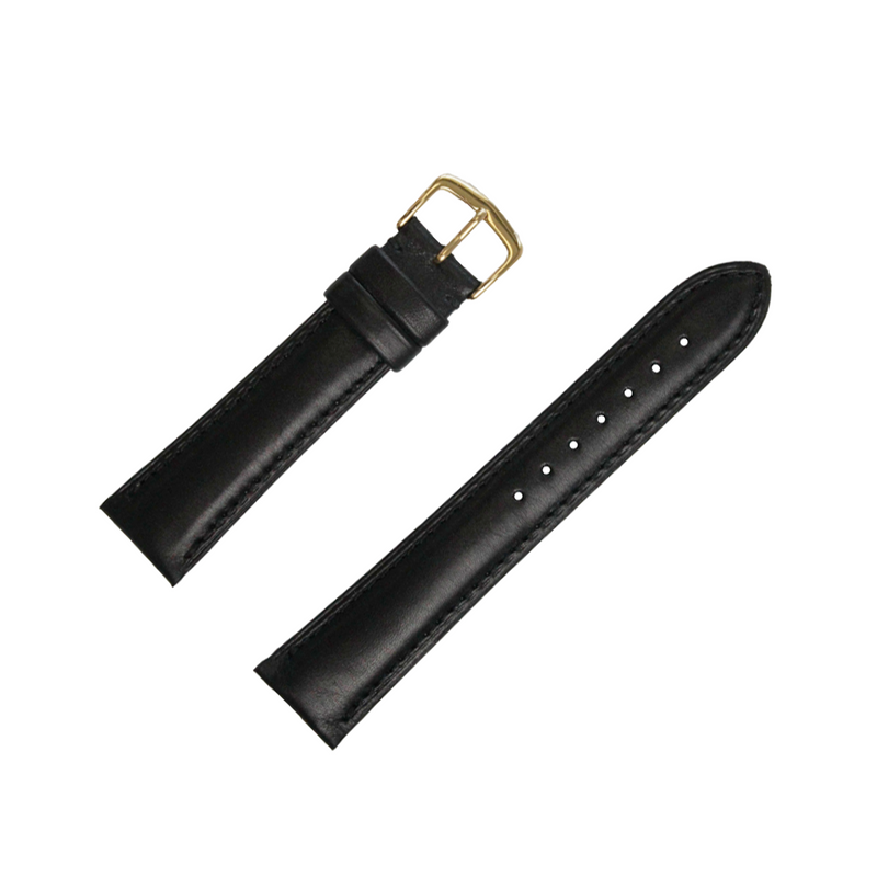 Black Genuine Italian Calfskin Watchband