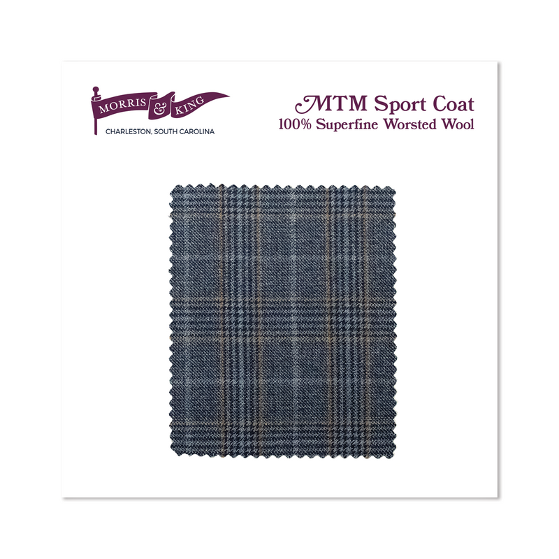 Morris & King Blue & Navy Plaid MTM Sport Coat