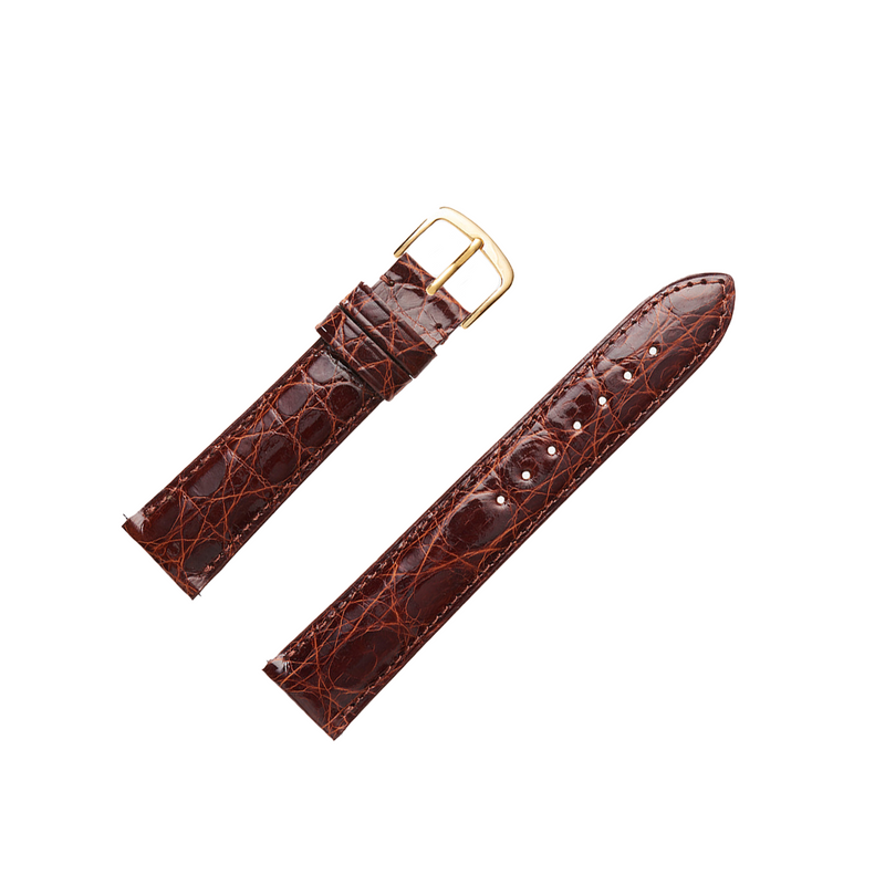 Honey Genuine Caiman Crocodile Watchband