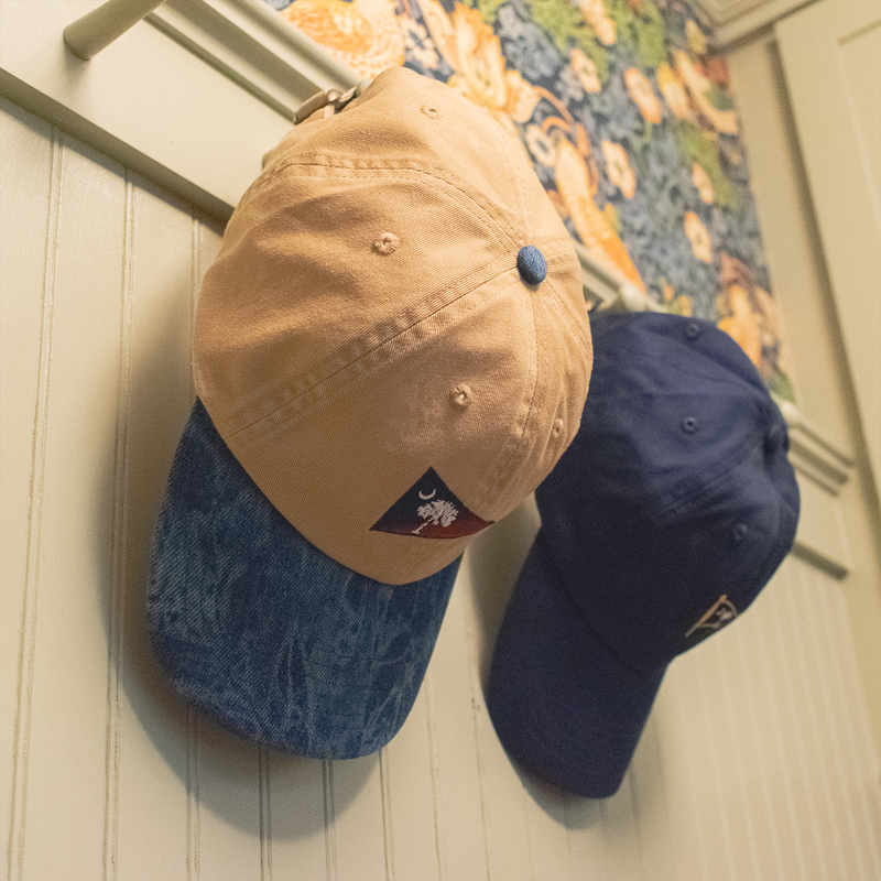 Khaki / Washed Navy Palmetto & Crescent Burgee Hat