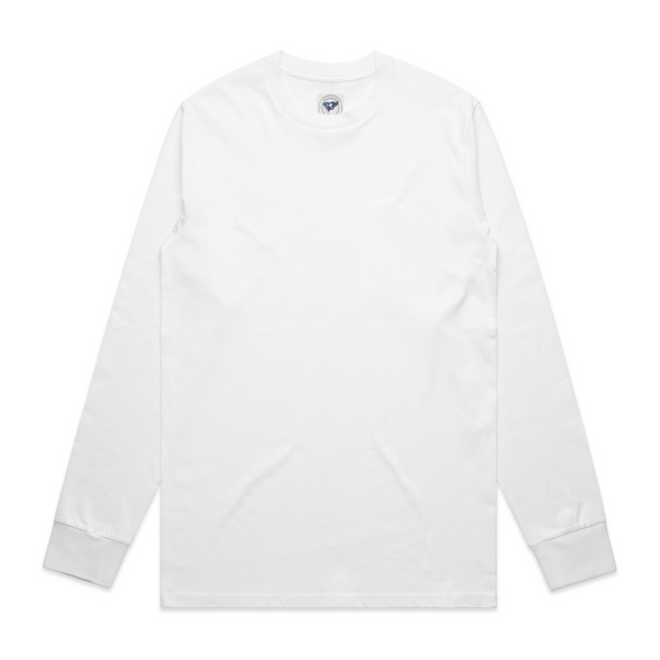 White Long Sleeve Combed Cotton T-Shirt