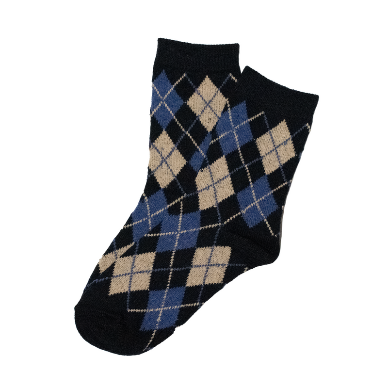 Navy / Royal Lightweight Argyle Socks