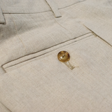 Natural Linen Trousers - Classic Fit