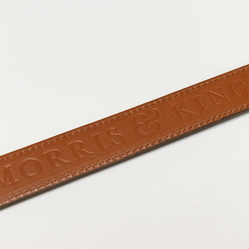 1" Brown Glazed Lizard Classic Leather Belt