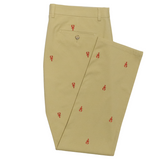 Lobster Motif Twill Pants - Regular Fit