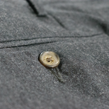 Charcoal Wool Flannel Trousers - Classic Fit