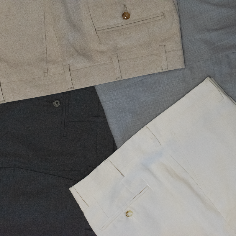 Natural Linen Trousers - Classic Fit