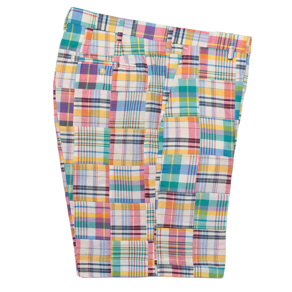 Pink Patch Madras Shorts - Classic Fit