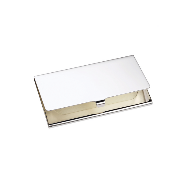 Plain Business Card Holder - Silverplate / Sterling Silver