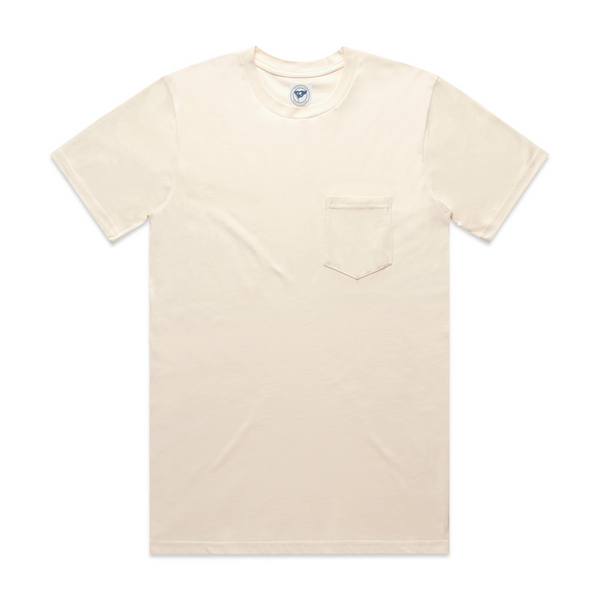 Ecru Combed Cotton Pocket T-Shirt