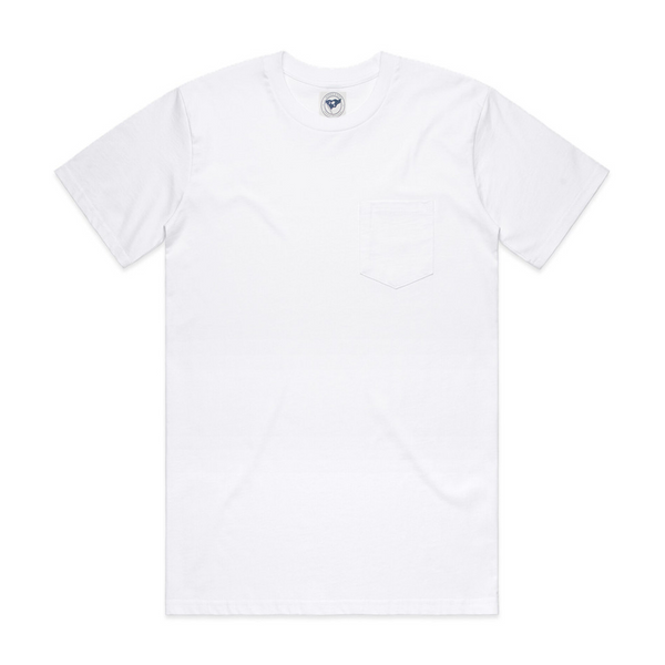 White Combed Cotton Pocket T-Shirt