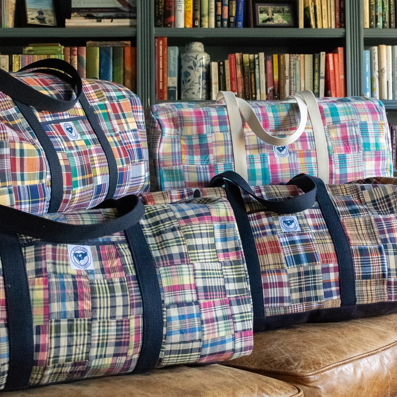 Pink Patch Madras Weekender Bag