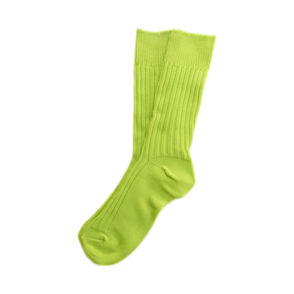 Chartreuse Knit Socks