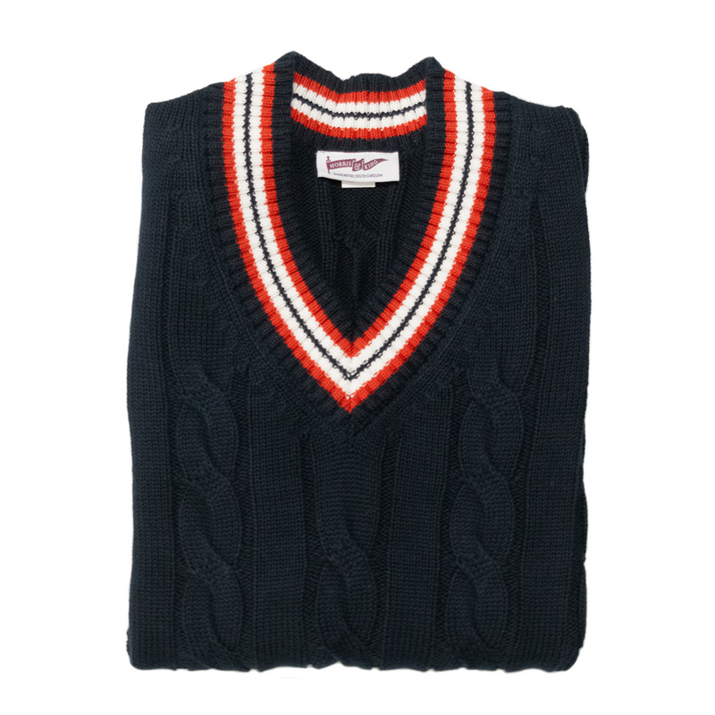 Cable-Knit Cotton Cricket Sweater Vest