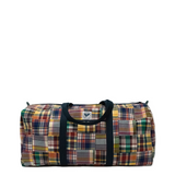 Navy Patch Madras Weekender Bag